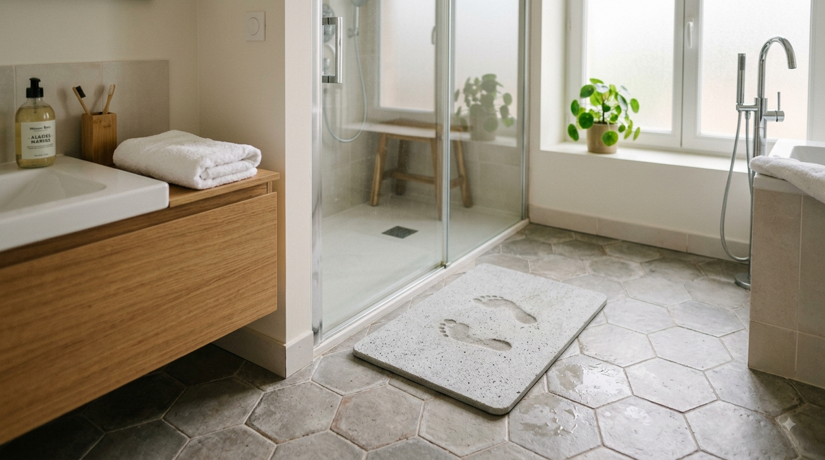 Collection tapis de bain antidérapants en pierre de diatomée – Lithera